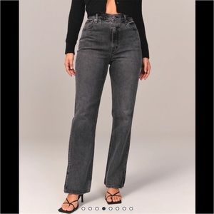 90s ultra high rise straight leg jeans